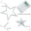 STOYOTU LED Fairy Light Curtain Star Curtain Light Window Decoration for Bedroom Christmas Party (Warm White/Battery Operated) 4