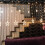STOYOTU LED Fairy Light Curtain Star Curtain Light Window Decoration for Bedroom Christmas Party (Warm White/Battery Operated) 2