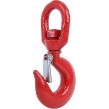 5t 5000 Kg Rotating Red Crane Hook Alloy Steel Swivel Eye Gravity Platform Lifting Industry Shipbuilding Round Hook 5t