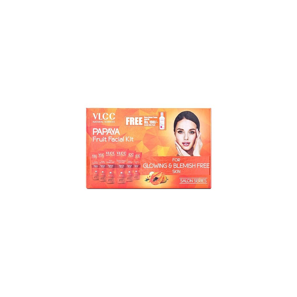 Vlcc Peach/Orange Facial Kit Salon Series Papaya Facial Kit 300G+100Ml