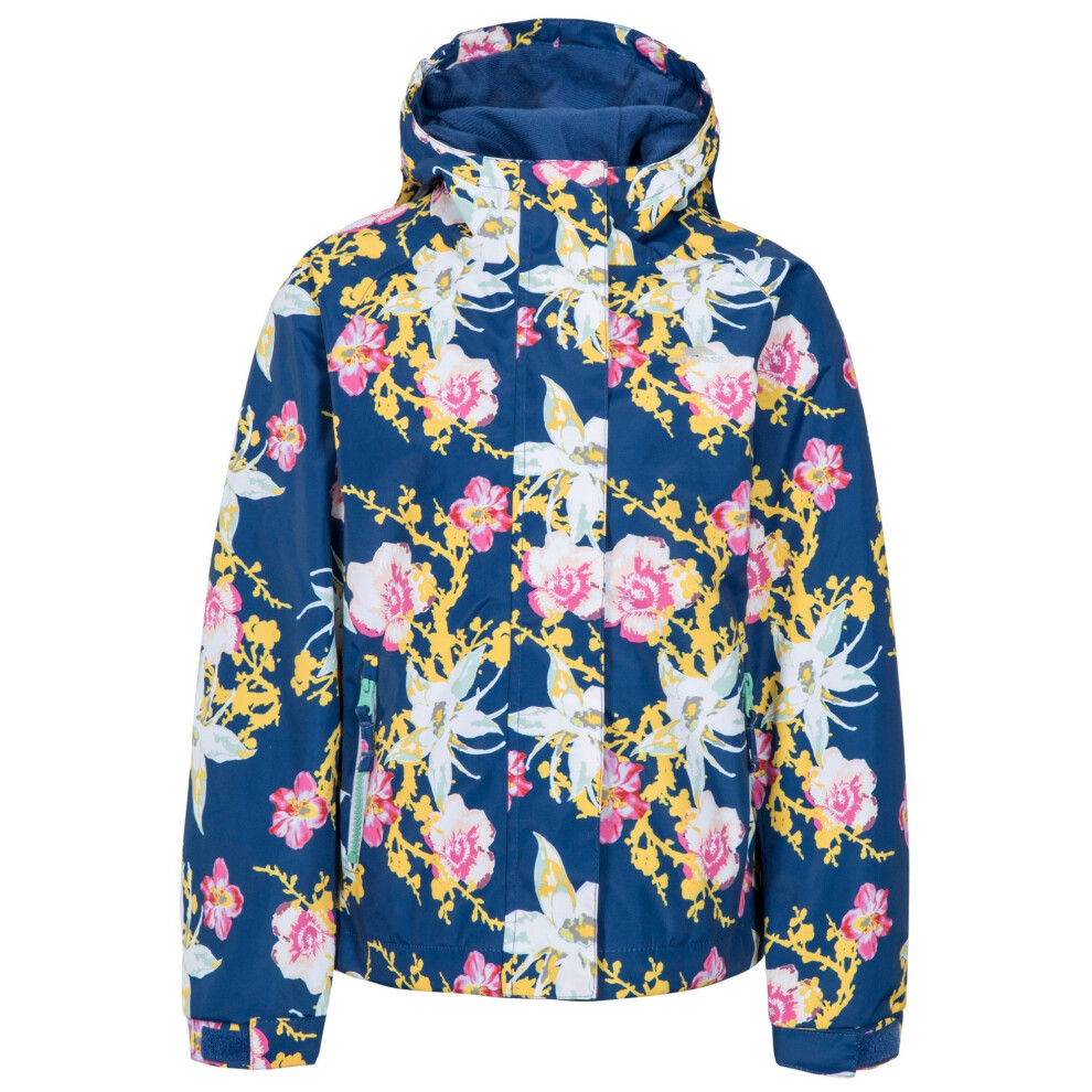 (9/10 Years, Blue Moon Print) Trespass Childrens Girls Hopeful Waterproof Rain Jacket