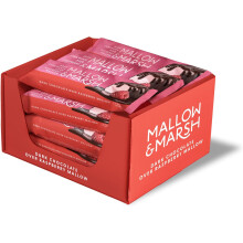 Mallow & Marsh Raspberry Marshmallow Bar Coated in 70% Dark Chocolate - Multipack 12 x 35g