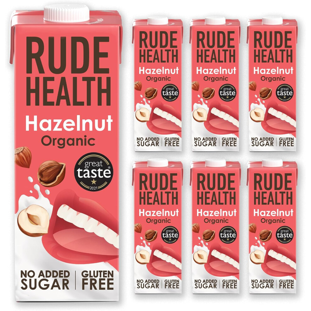 Rude Health Store Rude Health 6 Litre Organic Hazelnut Dairy-Alt Milk 100%Natural Lactose Dairy&Gluten-Free Unsweetened Award Winning Healthy Vegan 100%Recyclable Pack