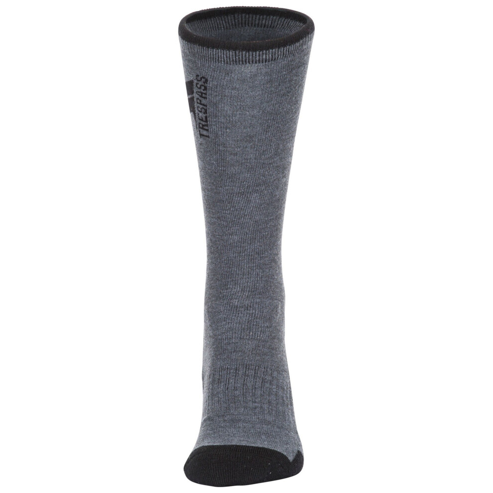 (4/7 UK, Carbon Marl) Trespass Mens Way Fairer Trekking Socks