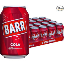 BARR since 1875, 24 Pack Classic Cola, Low Sugar Fizzy Drink "Fizzingly Fun" - 24 x 330ml Cans
