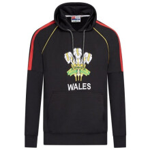 (Black, XXL) Wales Rugby Unisex Pullover Full Sleeve Hoodie