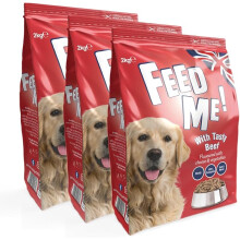 HiLife FEED ME! - Complete Dry Dog Food - Tasty Beef Cheese Vegetables - Soft, Moist & Meaty, 6kg