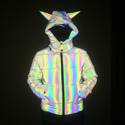 (L) Down Jacket Waterproof Warm Reflective Jacket High Visibility Safety Jacket Lightweight 1