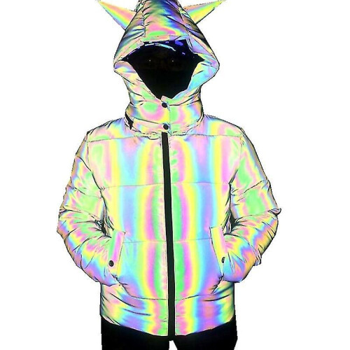(S) Down Jacket Waterproof Warm Reflective Jacket High Visibility Safety Jacket Lightweight
