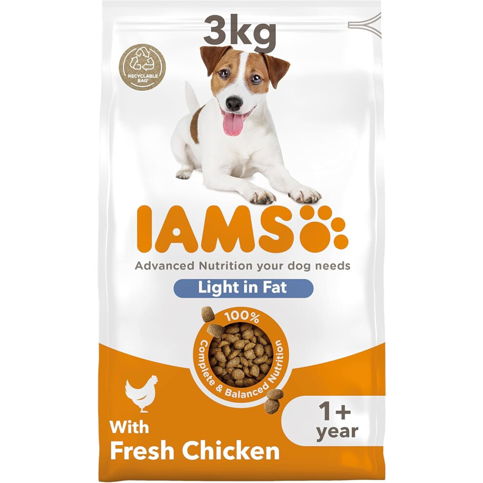 New The Iams Store Iams Low Fat Complete Dry For Adult And Senior Dogs With Chicken 3 Kg Dog Food