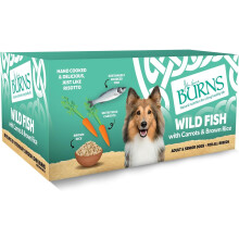 Burns Pet Natural Nutrition Adult and Senior Wet Dog Food Wild Fish, Carrots and Organic Brown Rice 12 x 150 g
