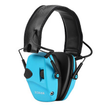 (026 Blue) Electronic Shooting Earmuffs Tactical Headset Ear Protection Anti-noise Ear Muff For Hunting Ear Defender Sound Amplification