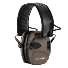 (026 Brown) Electronic Shooting Earmuffs Tactical Headset Ear Protection Anti-noise Ear Muff For Hunting Ear Defender Sound Amplification