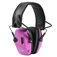(026 Pink) Electronic Shooting Earmuffs Tactical Headset Ear Protection Anti-noise Ear Muff For Hunting Ear Defender Sound Amplification