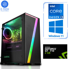 Gaming PC Computer Intel Quad Core i3 8GB RAM 500GB HDD 120GB SSD 2GB Nvidia GT 710 Wi-Fi Win10 - Refurbished
