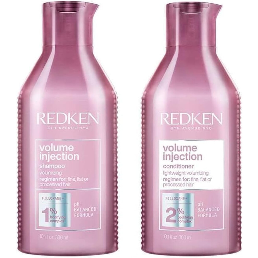 Redken Volume Injection Shampoo 300ml & Conditioner 300ml Duo New