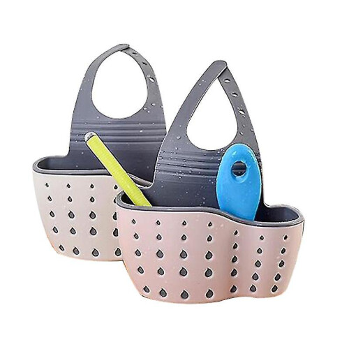 Pxcl Smart Plastic Storage Basket for Kitchen And Bathroom (pink) 1