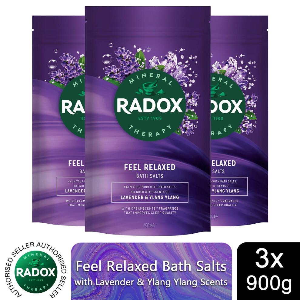 Radox Mineral Therapy Bath Salts Sleep Aromatherapy, 3x900g
