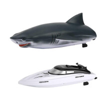 Rc Shark Boat 2 In 1 High Speed Remote Control Boat Electric Rc Boat Acceleration Boat Rc Shark Simulation Boat Model Boat Kids Toys