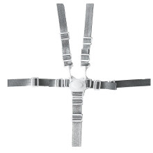 (White Button) High Chair Seat Belt Baby Safety Seat Belt 5-point Harness