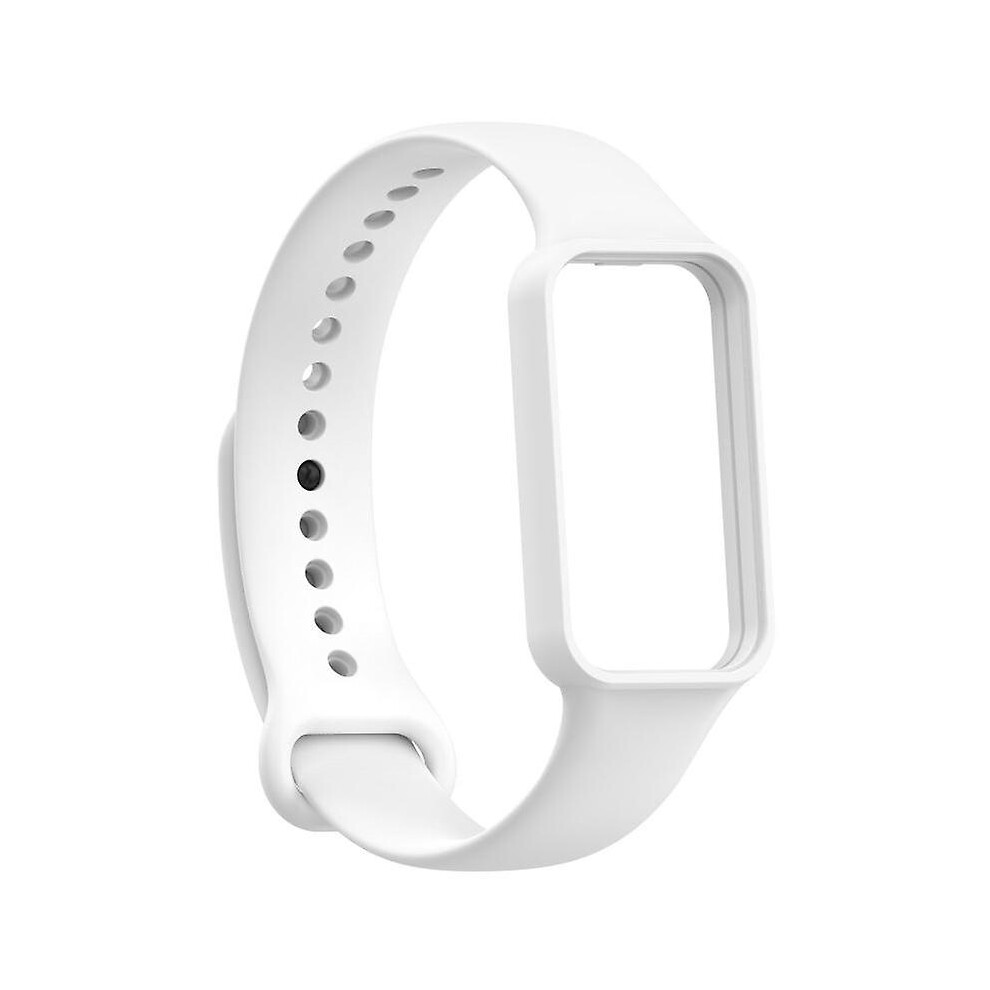 (White) Strap For Amazfit Band 7 Silicone Bracelet Sport Wrist Replacement Strap Soft For Amazfit Band White 8795863235486