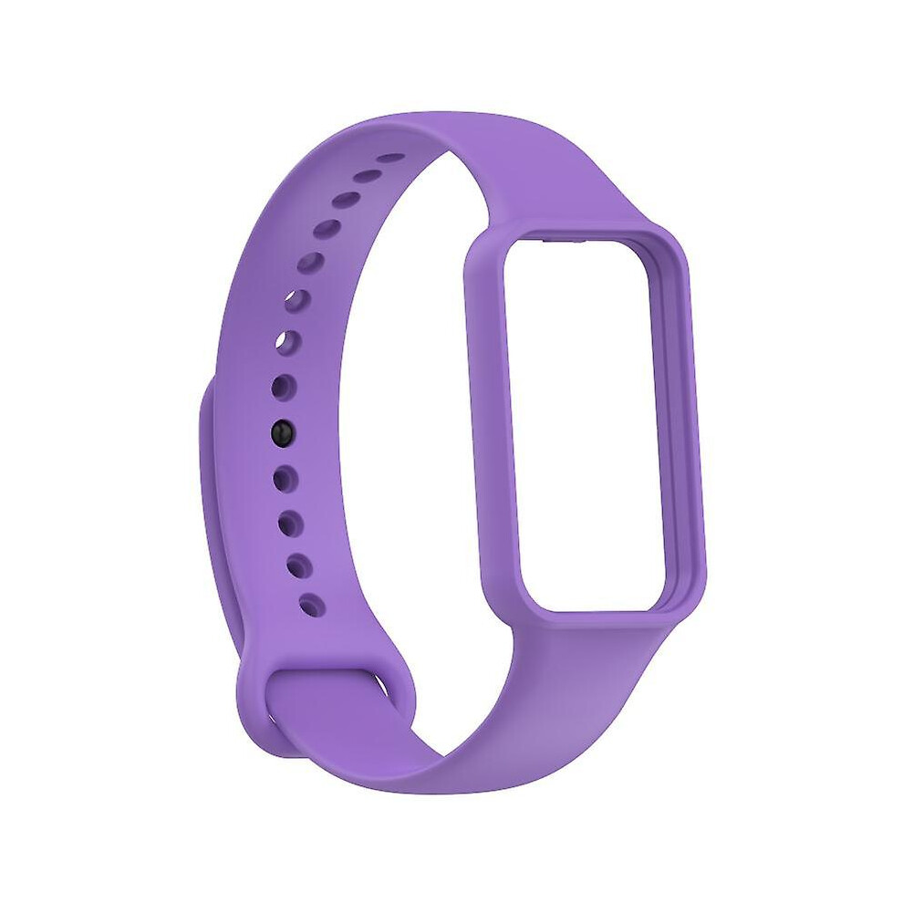 (Purple) Strap For Amazfit Band 7 Silicone Bracelet Sport Wrist Replacement Strap Soft For Amazfit Band Purple 8795863235516