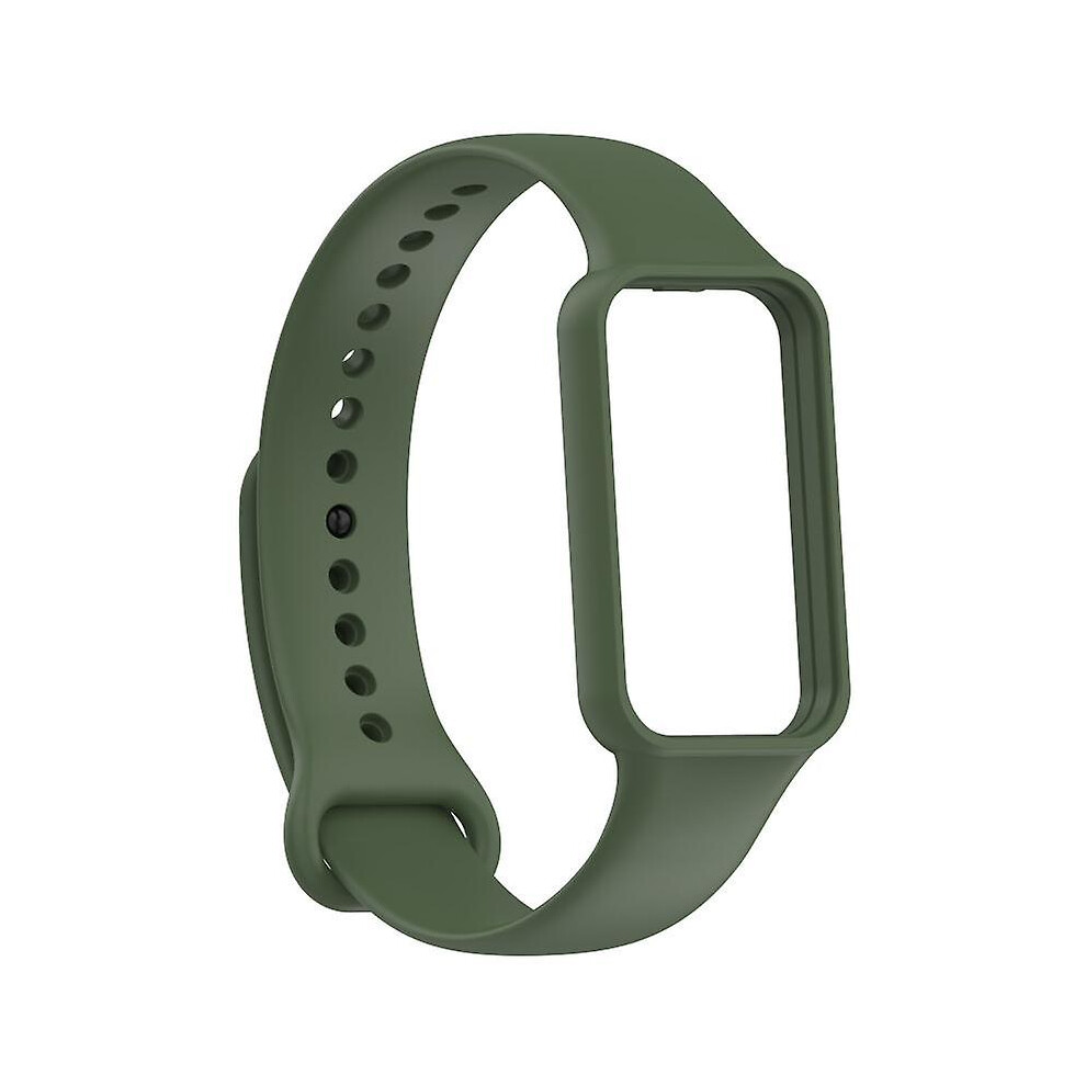 (Green) Strap For Amazfit Band 7 Silicone Bracelet Sport Wrist Replacement Strap Soft For Amazfit Band Green 8795863235554