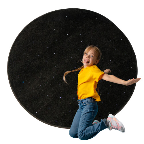 MagicMeadow Round Sensory Light Mat | Interactive Coloured Light Rug