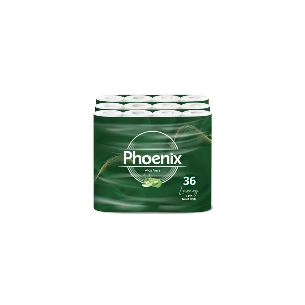 Phoenix 36 Rolls Aloe Vera Fragrance 3 Ply Toilet Rolls