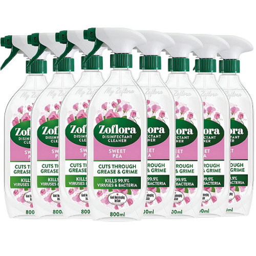 Zoflora Multipurpose Disinfectant Spray Bottle Sweet Pea 8 x 800ml on OnBuy