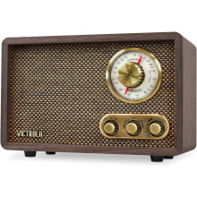 Victrola Willow Retro Wood Bluetooth FM/AM Radio with Rotary Dial | Espresso | VRS-2800-ESP-INT