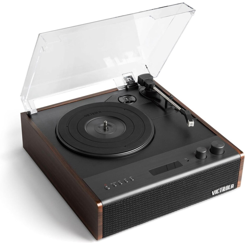 Victrola Eastwood Signature Bluetooth Record Player With Three-Speed Turntable And Replaceable Audio-Technica Cartridge | Espresso | VTA-73-ESP-INT