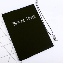 (Notebook Necklace) Anime Death Note Notebook Set Leather Journal And Necklace Feather Pen Animation Art Writing Journal Death Note Notepad