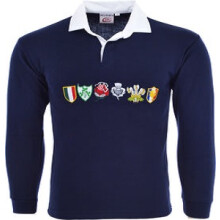(Navy, 26) Unisex Kids' Six Nations Full Sleeve Rugby Jersey