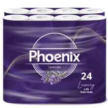 24 Rolls of Quilted 3 Ply Lavender Fragranced Toilet Rolls