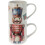 URBN-CHEF 8 Pcs 265ml Tea Coffee Santa Mugs Gift Set Cocoa Stackable Cups Christmas Design 3