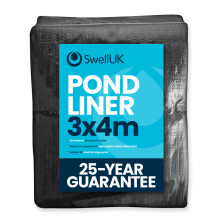 (3x4m) Swell UK 25 Year Guarantee Heavy Duty Pond Liner