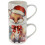 URBN-CHEF 8 Pcs 265ml Tea Coffee Santa Mugs Gift Set Cocoa Stackable Cups Christmas Design 6