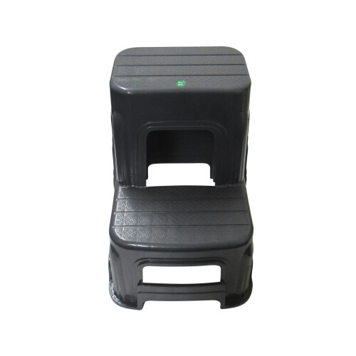 Plastic Double Step Stool Tall 150KG (Grey Lightweight Motorhome) 1