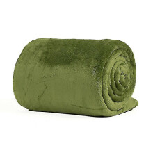 (Olive Green) 200*230cm Black Pink Grey Violet Fleece Blanket Luxury Warm Home Sofa Bed