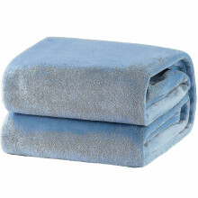 (Smoke Blue) 200*230cm Black Pink Grey Violet Fleece Blanket Luxury Warm Home Sofa Bed