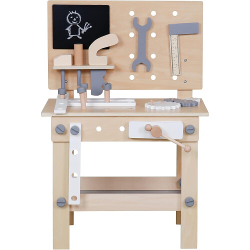 Kids Work Bench And Tools Play Set Wooden Pretend Play Builder 1