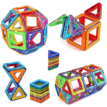 Magnetic Tiles - 40 Pieces Magnetic Trays - Build With Magnets Multicolor