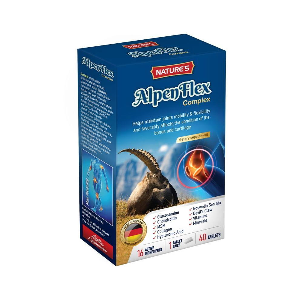 Alpen Flex Complex Helps Maintain Joints Mobility 40 Tablets