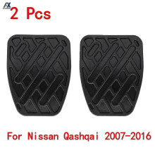 2pcs 46531jd00a Brake Clutch Foot Pedal Pad Covers Set for Nissan Qashqai 2007 2008 2009 2010 2011 2012-2016 Rubber Non-slip