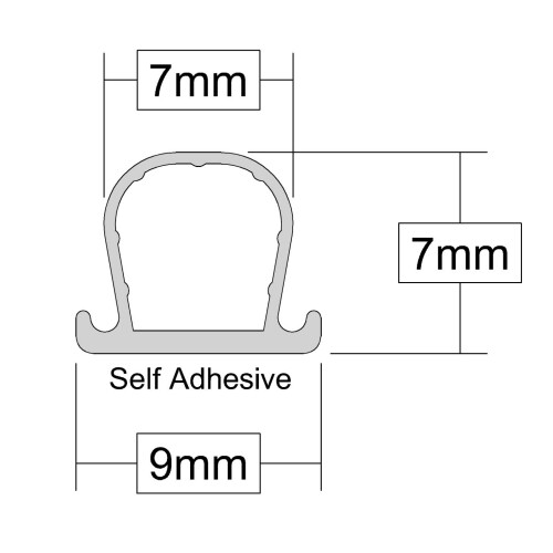 Clear self adhesive silicone draught excluder weather proofing seal window door 1