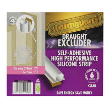 Clear self adhesive silicone draught excluder weather proofing seal window door