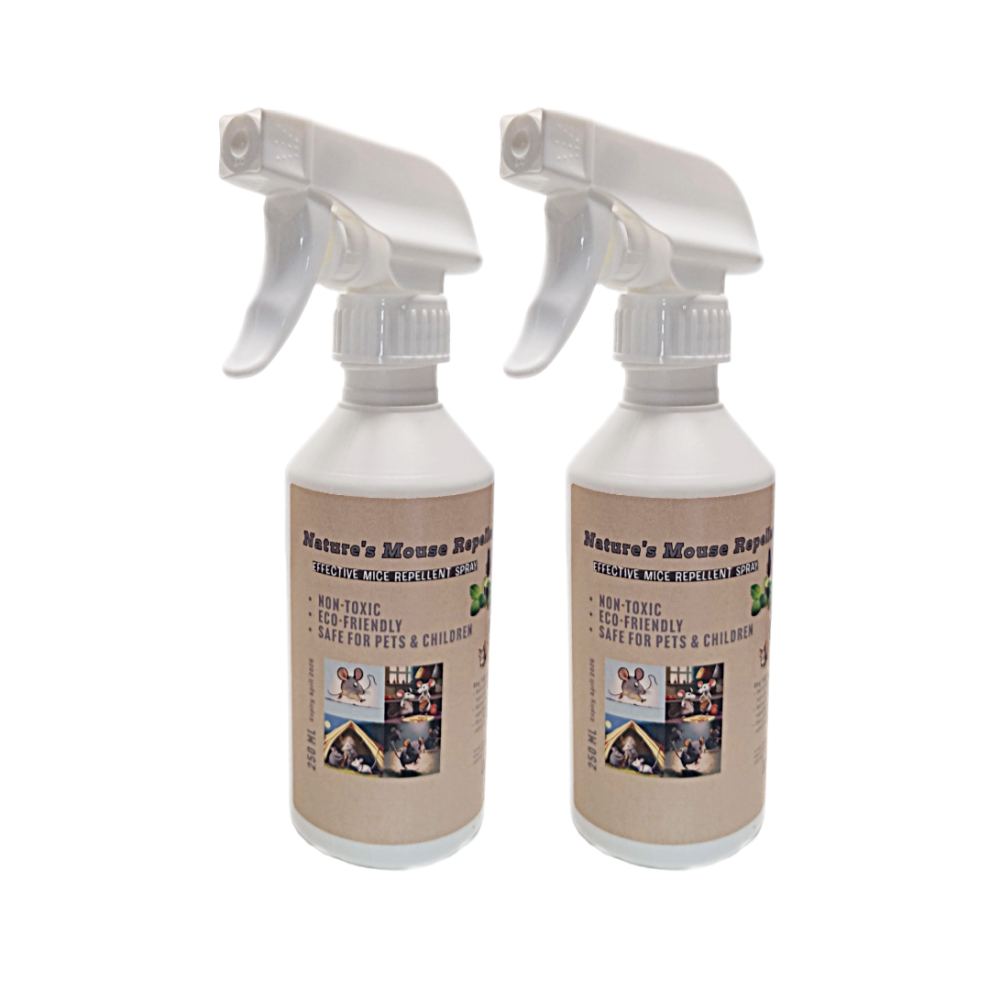 BATUUTAH 2 Pack 2x 250ml Rat Repellent Spray Anti-Mouse Peppermint Oil