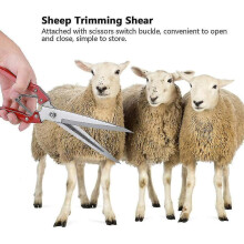 Goat Scissors, Sheep Shears, Stainless Steel Wool Shears Multi-function Manual Wool Scissors Spring Shears for Cutting Hair Sheep Rabbits Horses