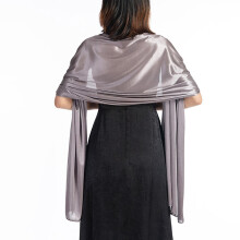 (Dark Grey) Shawl Scarf Evening Dress Party Bride Bridesmaid Dress Shawl Scarf Female Dualuse